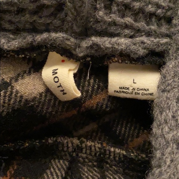 Anthropologie zip up hooded sweater - Sz L - Picture 7 of 8